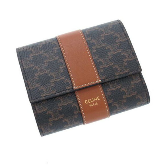 Celine Canvas Triomphe Wallet Trifold - Picture 1 of 9